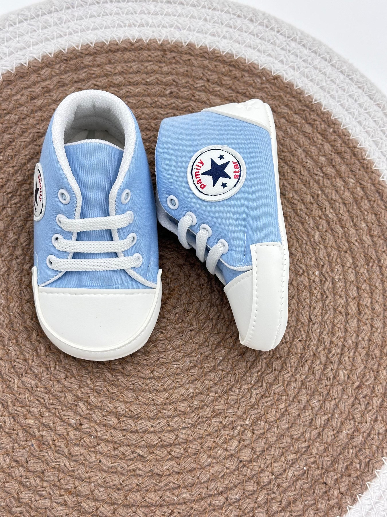 BEBEK ŞİRİN CONVERSE BEBEK PANDUF, EV AYAKKABISI 18-19 NUMARA  R1322 - MAVİ