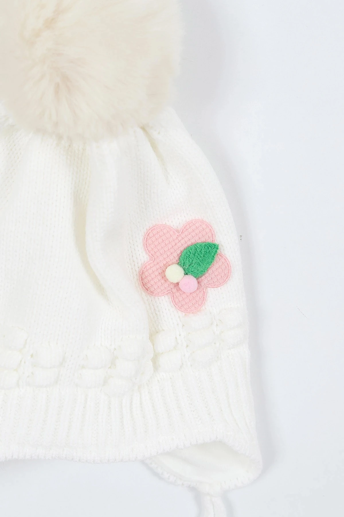 Kız Çocuk 1-4 Yaş İçi Polarlı Triko Bebek Beresi  BR28