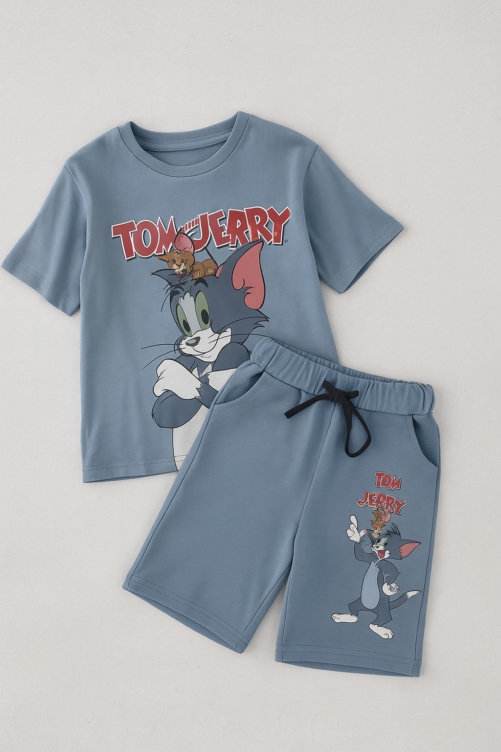 ERKEK ÇOCUK YAZLIK TOM&JERRY BASKILI 4-5-6-7-8 YAŞ ALT ÜST ŞORTLU TAKIM R1916