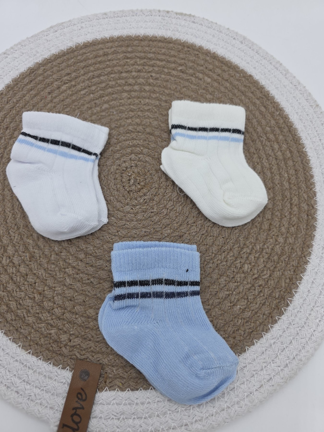 ERKEK BEBEK 0-6 AY BEBEK 3'LÜ SOKET ÇORAP CP8 - MODEL 4