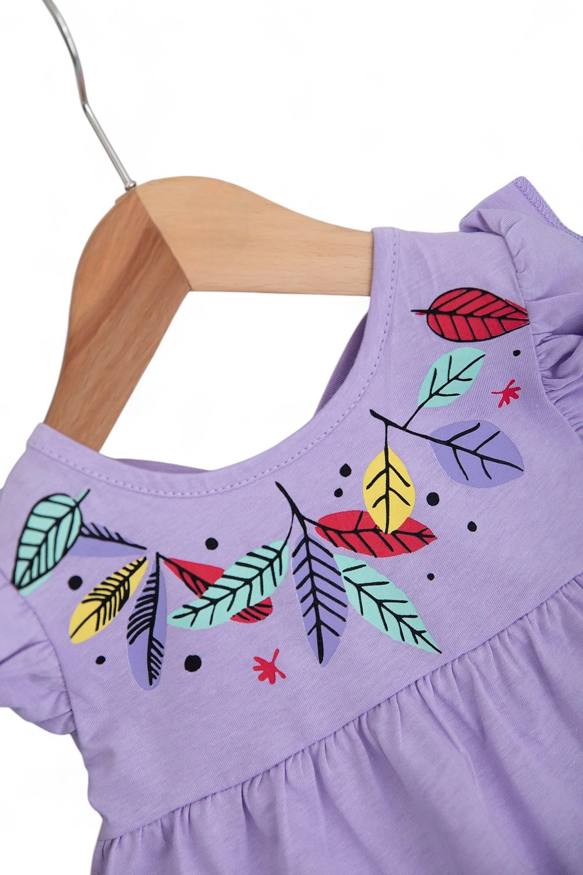 KIZ BEBEK ÇİÇEK BASKILI SIRTI AÇIK YAZLIK 6-9-12-18-24 AY ALT ÜST TAKIM R1847