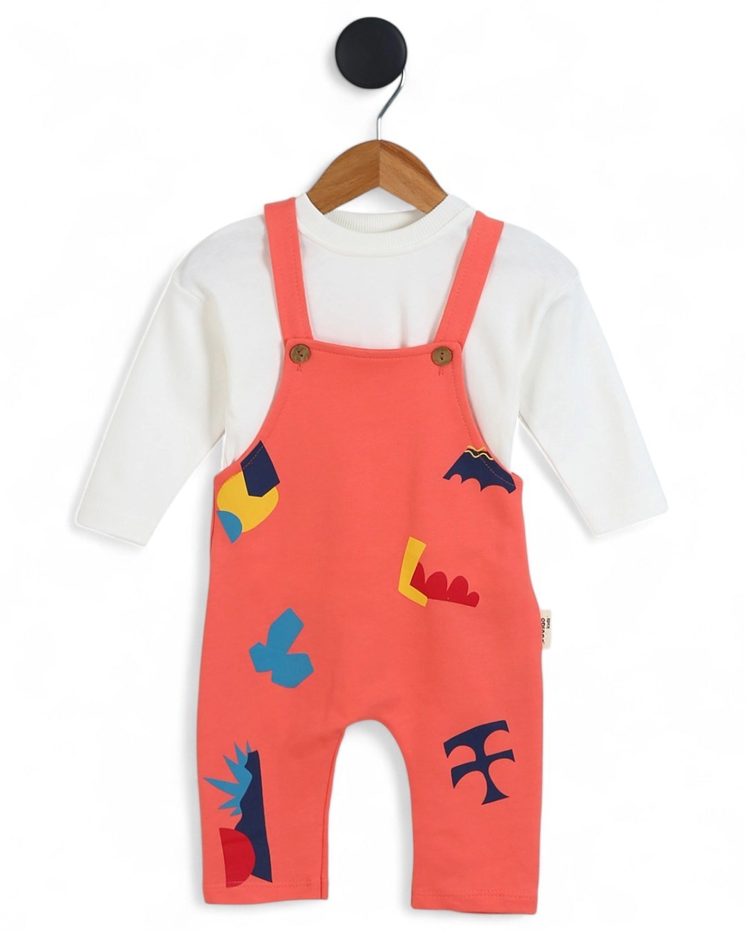 Erkek Bebek Baskılı, Salopet / Bahçıvan Tulum ve İç Badili Set 6-9-12-18-24 Ay  R2095 - SOMON