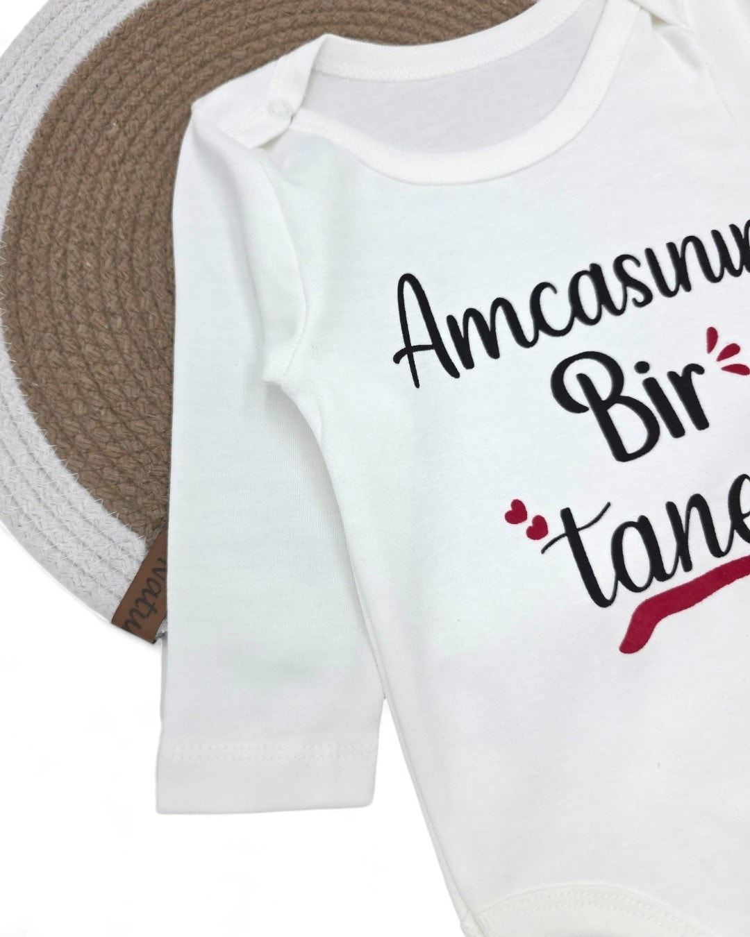".... Bir Tanesi" Baskılı Uzun Kollu, %100 Pamuklu Bebek Çıtçıtlı Body / Zıbın / Atlet R2271