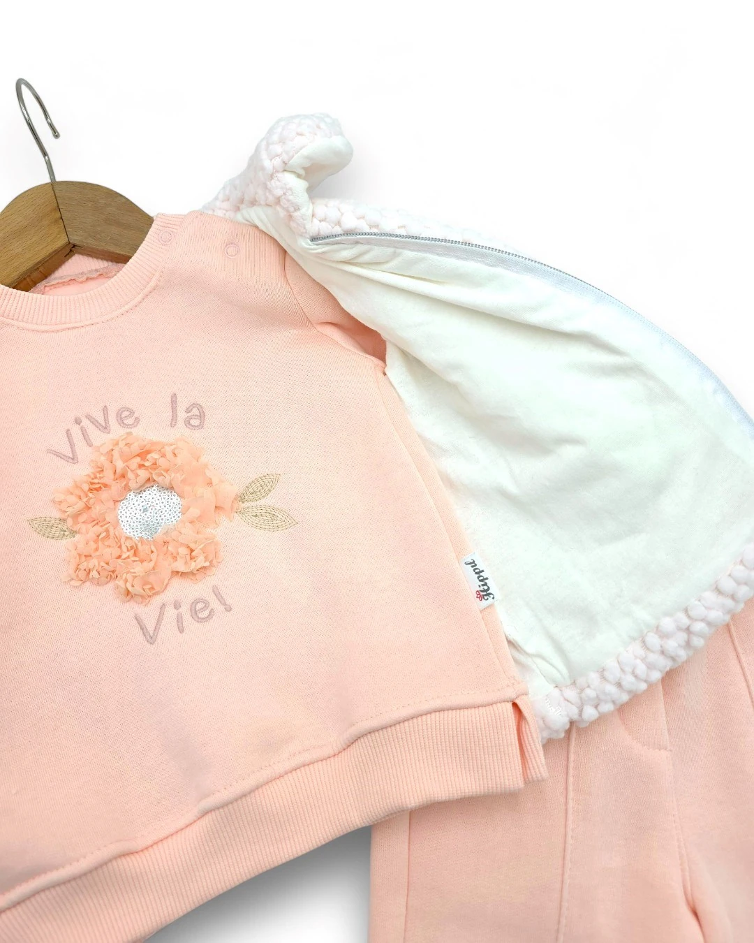 Kız Bebek Kışlık 3 İp Şardonlu Kalın Yelekli 6-9-12-18 Aylık 3 Parça Alt Üst Takım R2315