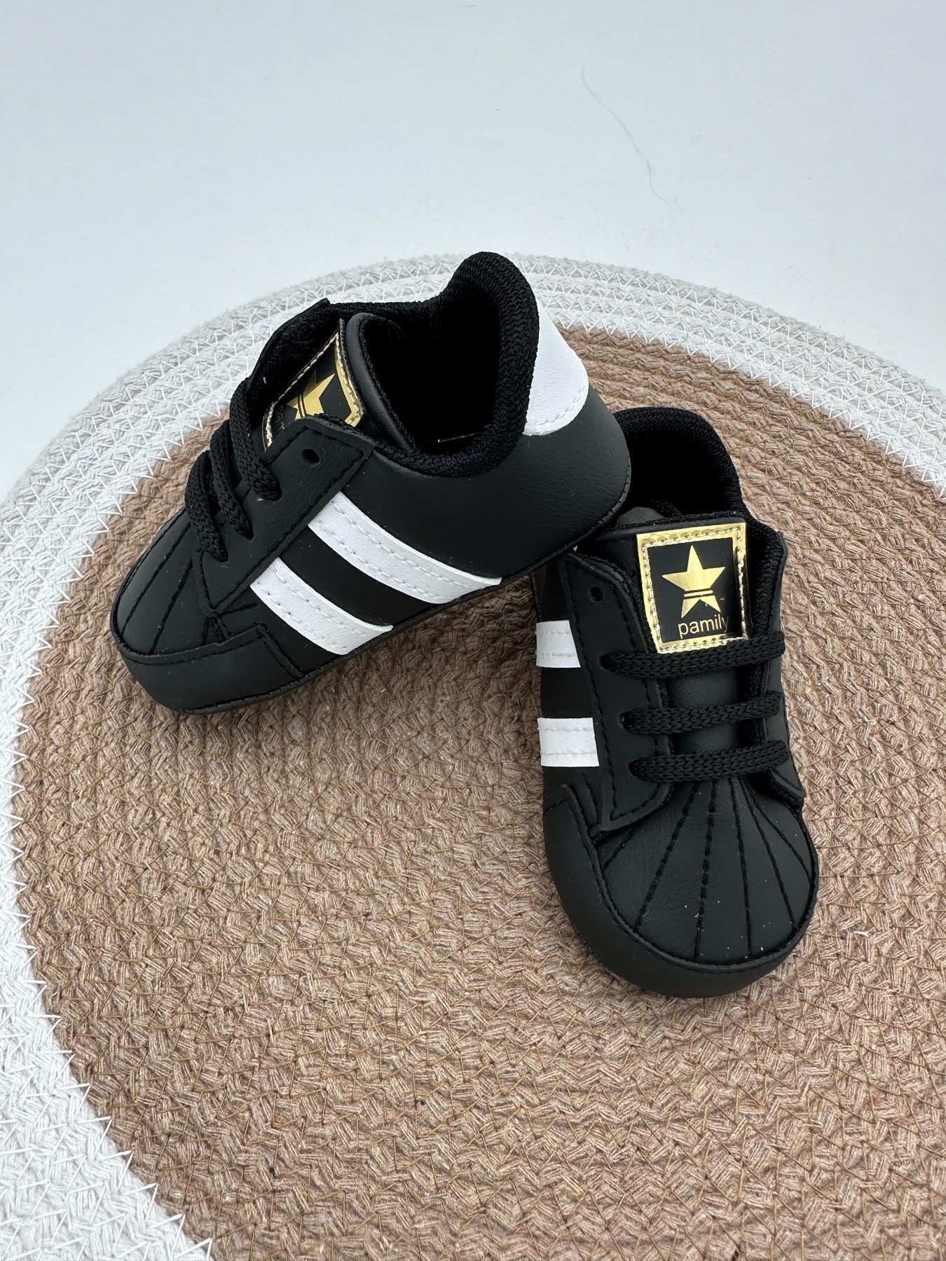 BEBEK ŞİRİN CONVERSE BEBEK PANDUF, EV AYAKKABISI 18-19 NUMARA  PF2 - SİYAH