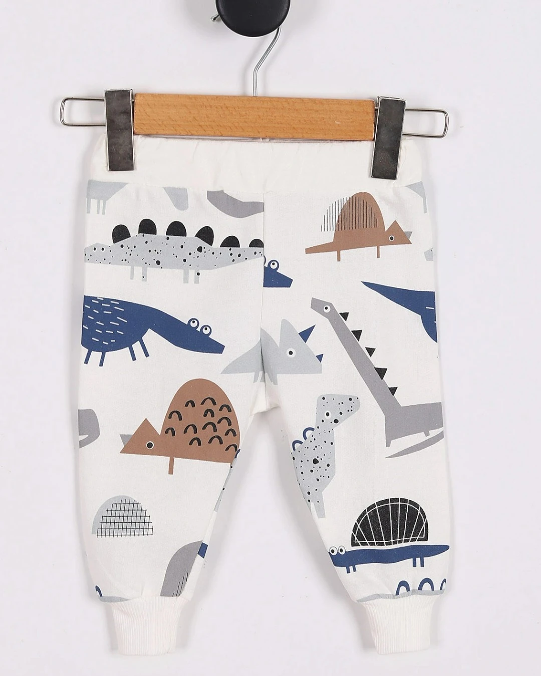 Erkek Bebek Dinozor Baskılı, Fularlı 3 Parça Mevsimlik 3-6-9-12-18 Ay Alt Üst Bebek Takımı R2231