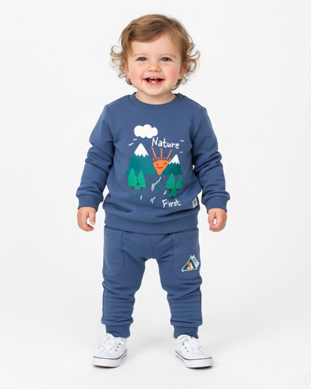 Erkek Bebek 6-9-12-18-24 Ay Baskılı Mevsimlik Alt Üst Takım R2321