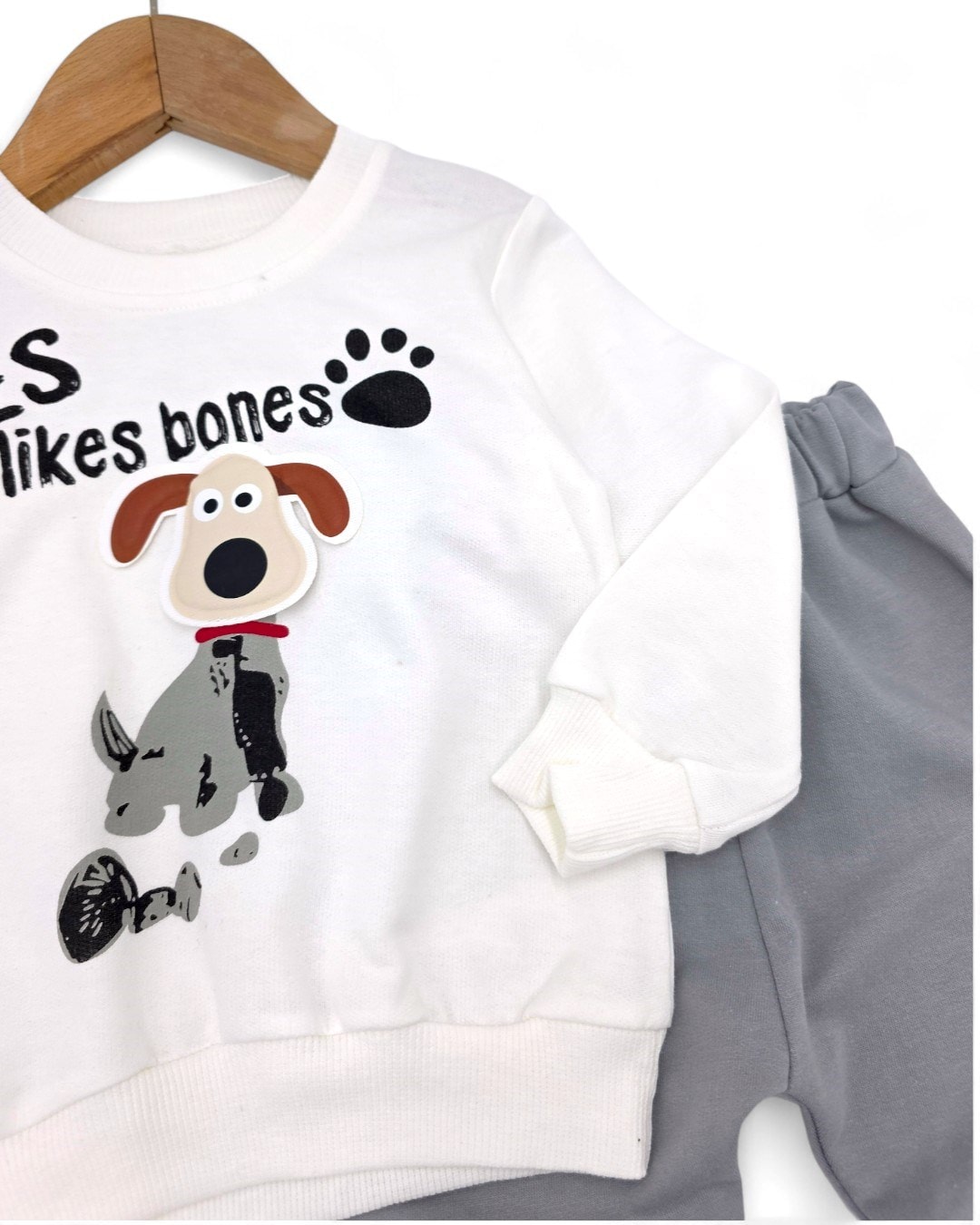 Sevimli Köpek Figürlü 3-6-9-12-18 Ay Mevsimlik Bebek Takımı R2238