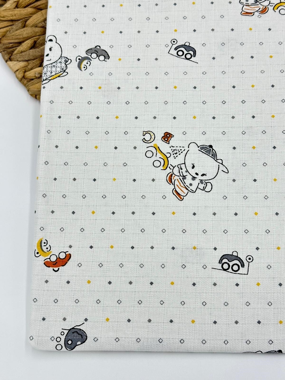 Baskılı  %100 PAMUK 100X120 Çok Amaçlı Müslin Bez, Örtü, Battaniye, Tek katlı