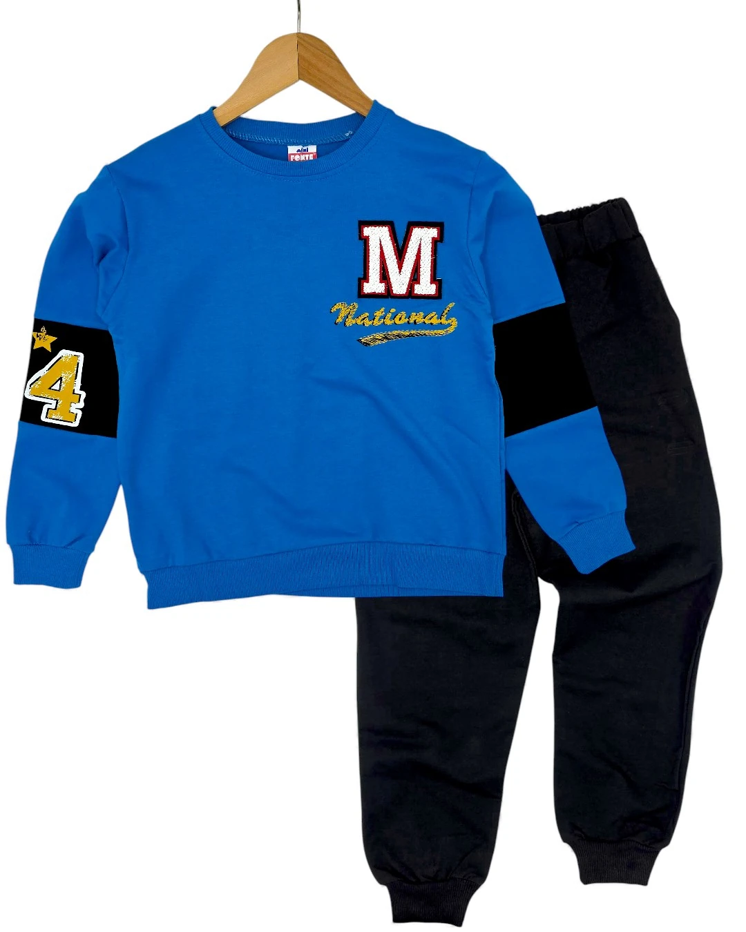 Erkek Çocuk M Nakışlı Mevsimlik Basic 9-10-11-12-13 Yaş Alt Üst Eşofman Takımı R2410
