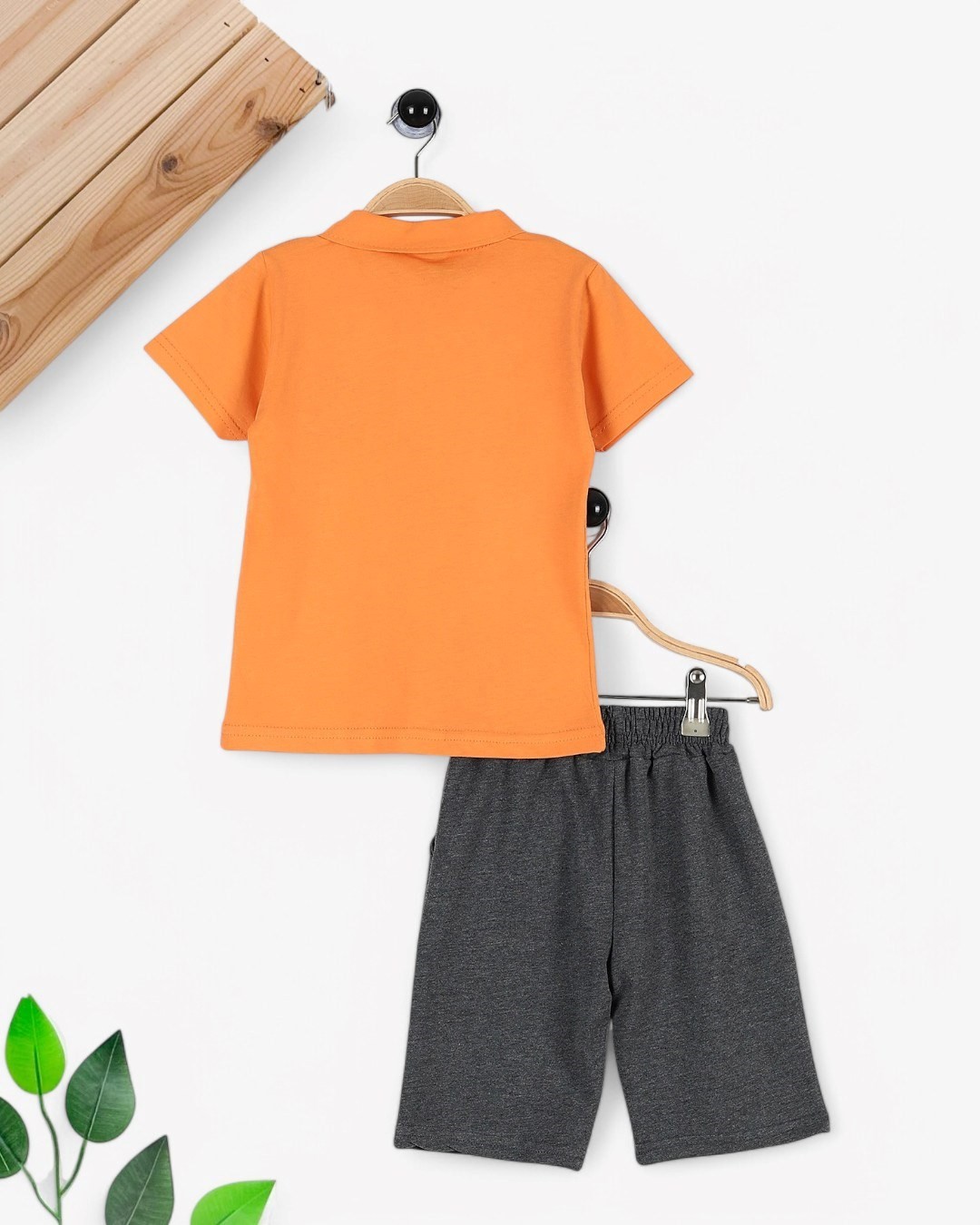 ERKEK BEBEK POLO YAKALI 6-9-12-18-2 AY SÜPREM YAZLIK BEBEK TAKIMI  R1751
