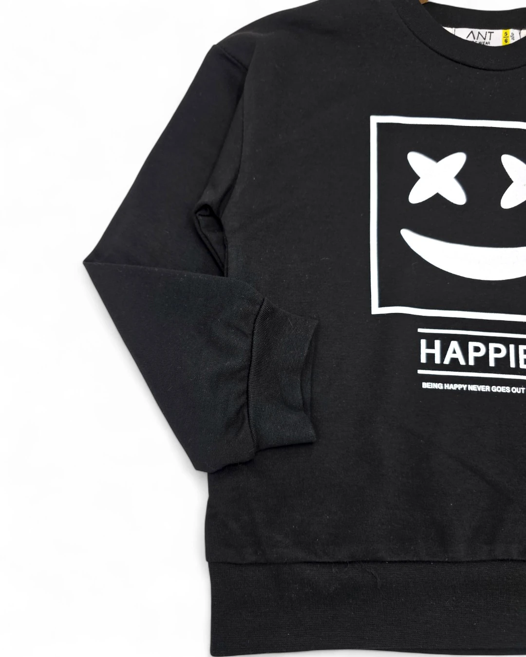 Erkek Çocuk HAPPIER Baskılı, İnce Mevsimlik 5-6-7-8-9-10 Yaş Viskon 2 İplik Eşofman Takımı R2196