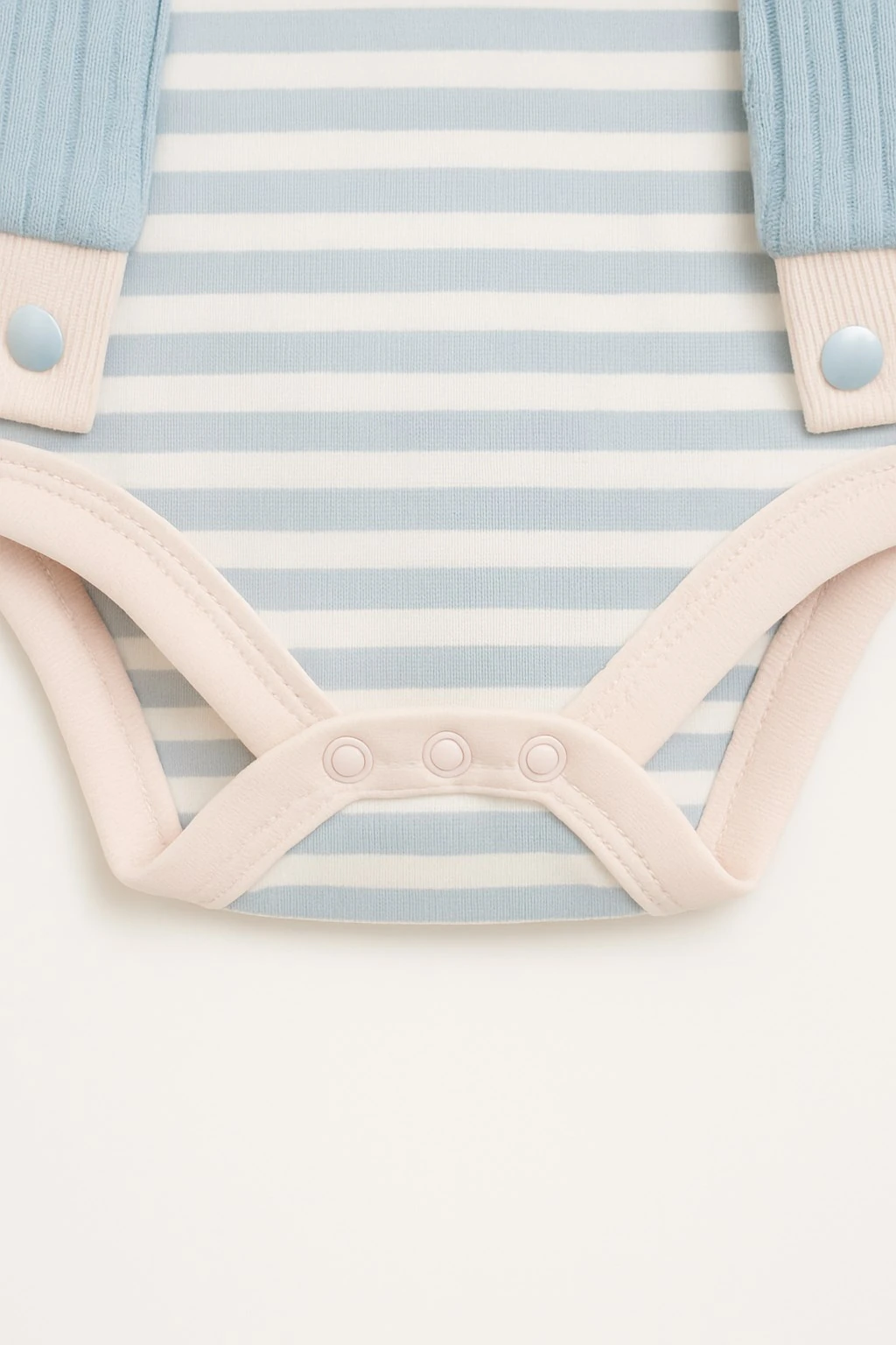 Erkek Bebek Yeni Doğan 0-3-6-9 Ay Çizgili Ayıcık Baskılı Kapüşonlu Uzun Kollu Çıtçıtlı Bodyli 3'lü ŞIK Takım R1888