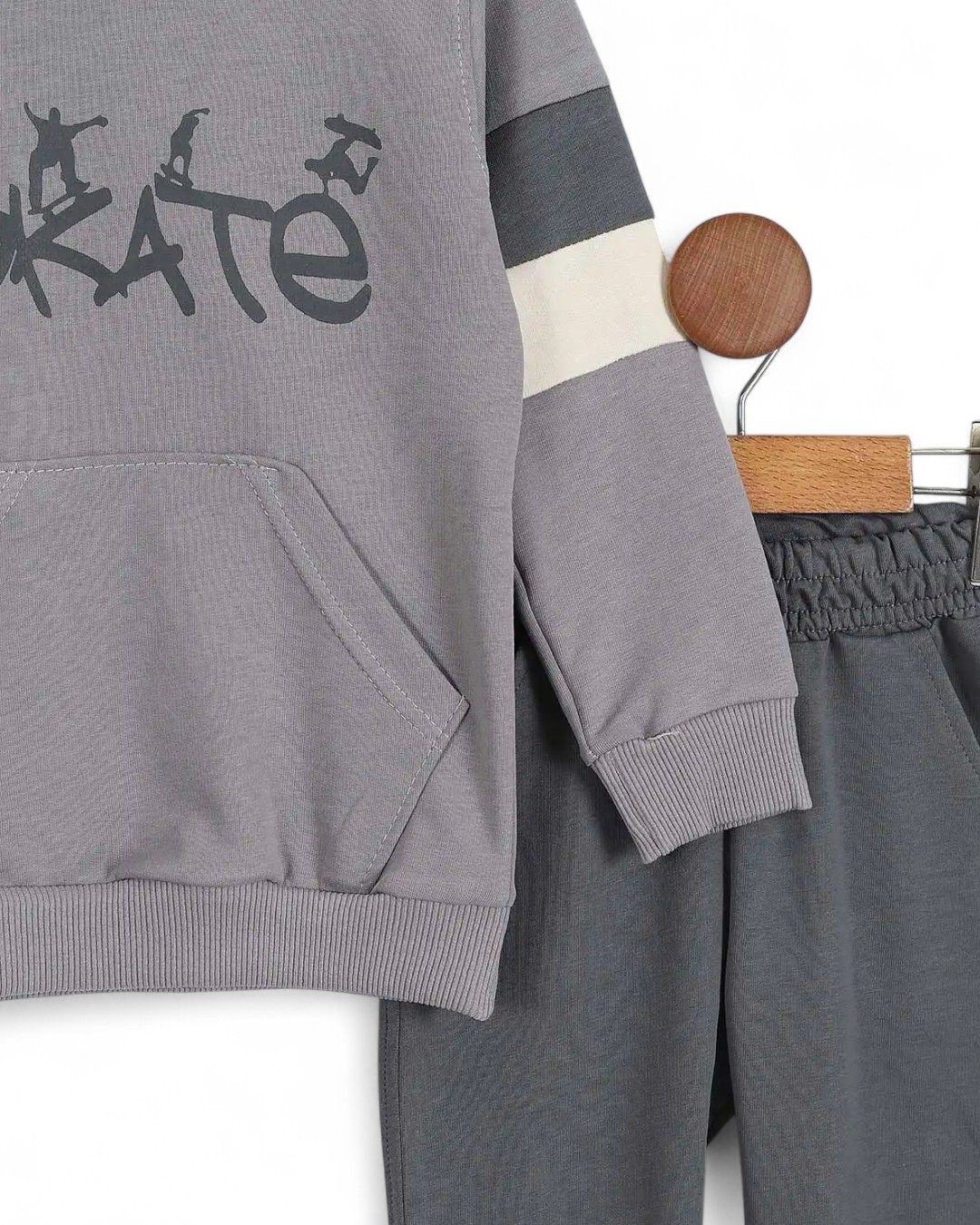 Erkek Çocuk Mevsimlik Skate Baskılı Sweatshirt, 7-10 Yaş Eşofma Takımı R2117