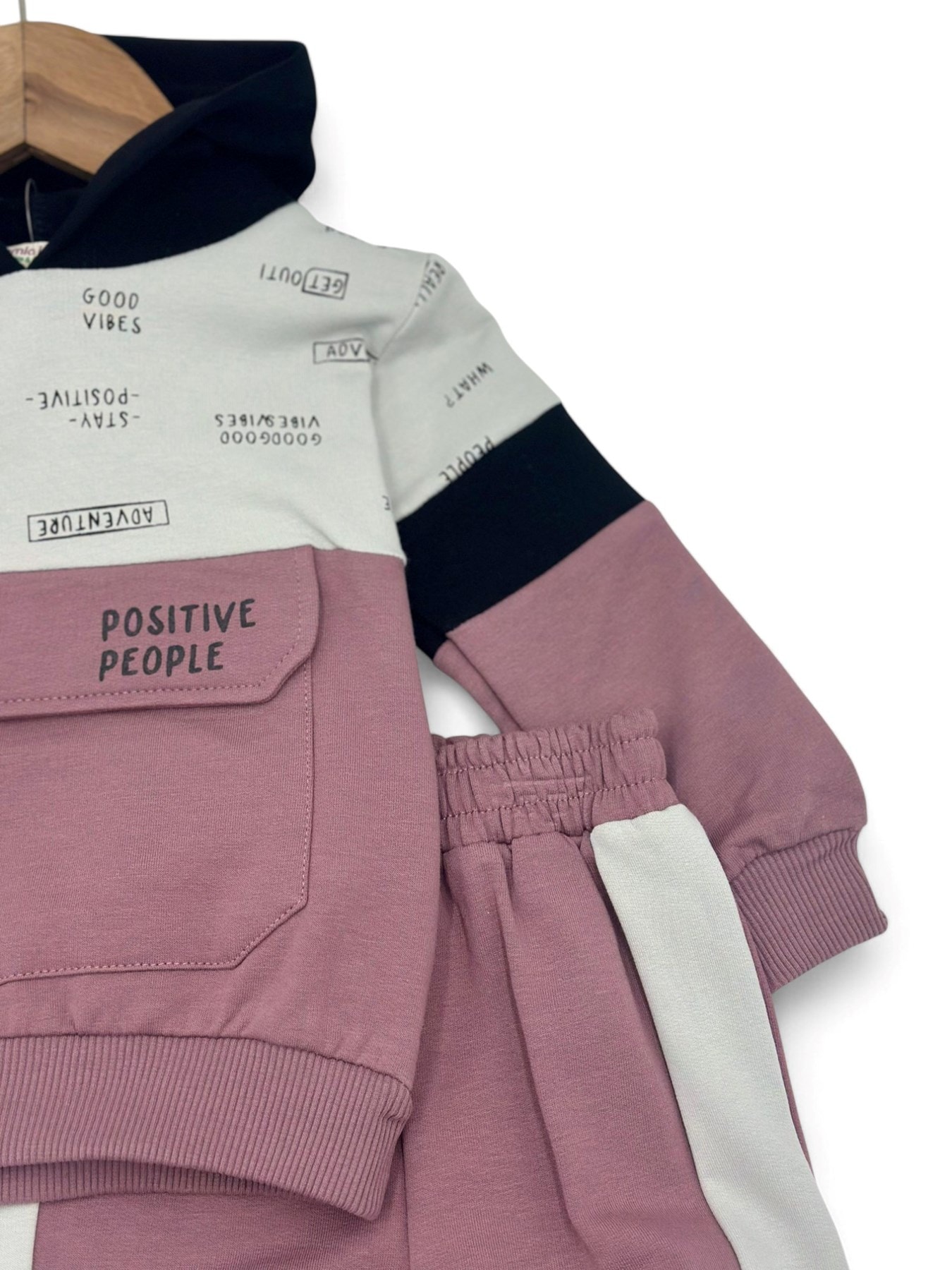 Erkek Bebek Kapüşonlu Kışlık 2 İp Şardonu Tarz Bebek Takımı 3-6-9-12-18-24 Ay R1394