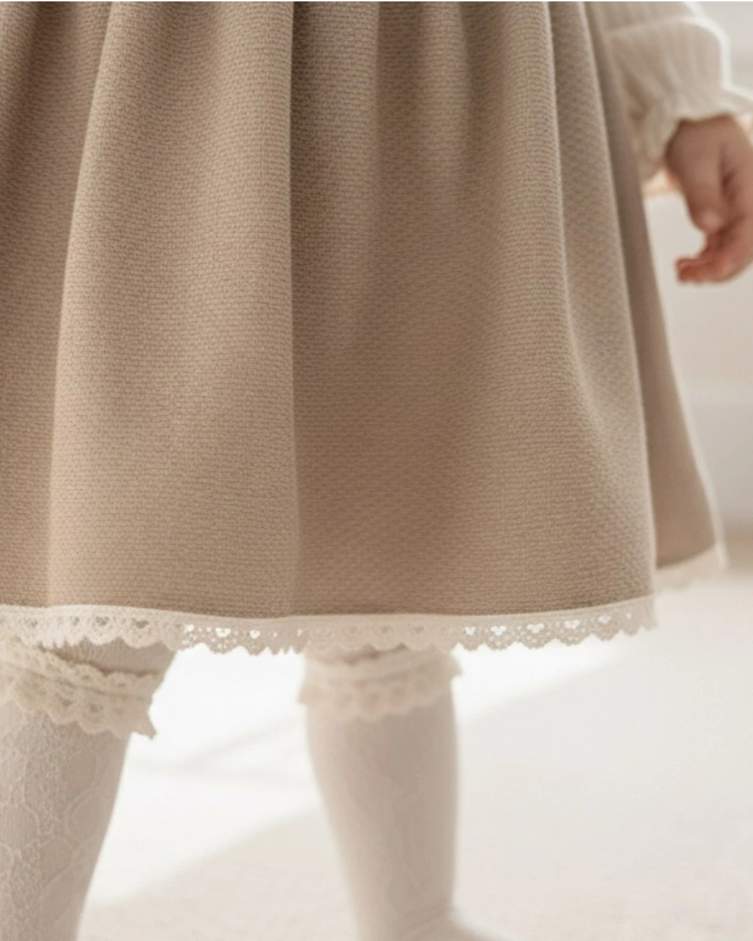 Kız Bebek 6-9-12-18-24 Aylık Müslin & Keten Şık Bohem Elbise, Mevsimlik Bayramlık Bebek Elbisesi R2345