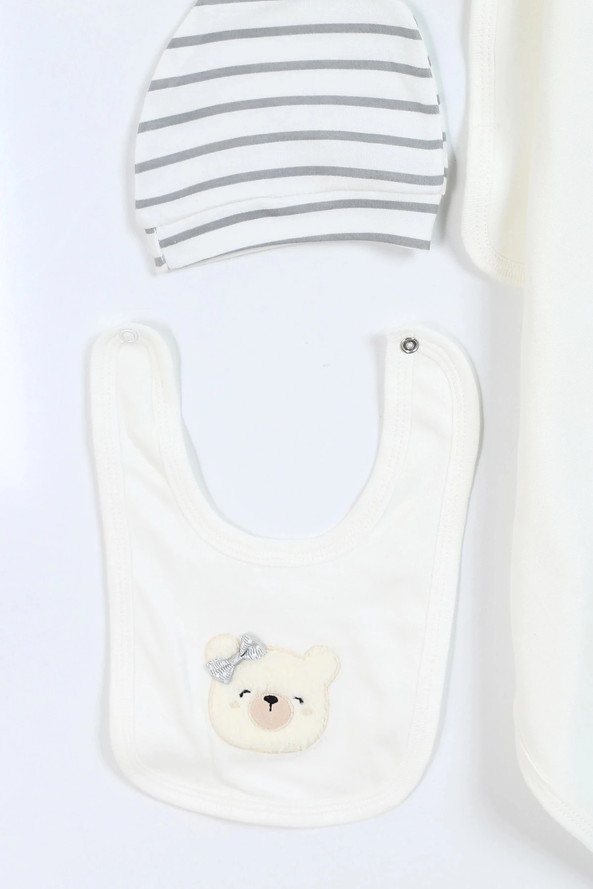 Kız Bebek Ayı Nakışlı 11 Parça Hastane Çıkışı Zıbın Seti R921