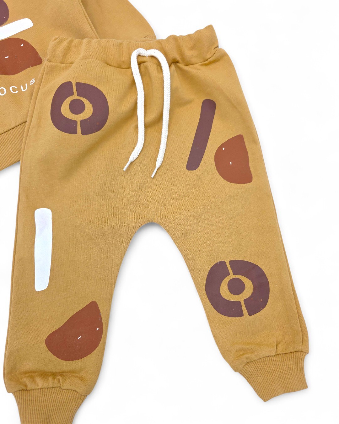 Erkek Bebek Mevsimlik Focus Baskılı Sweatshirt ve Altlı 6-9-12-18-24 Ay Şık Bebek Takımı R2113