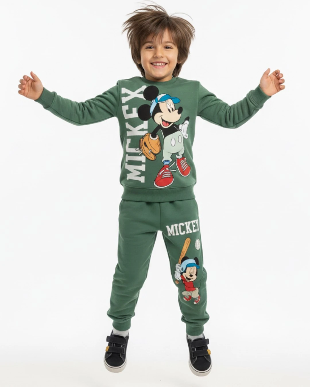MİCKEY Baskılı Erkek Çocuk Mevsimlik İnce Eşofman Takımı l İnterlok Kumaş %100 Pamuklu l 6-10 Yaş l  R2336