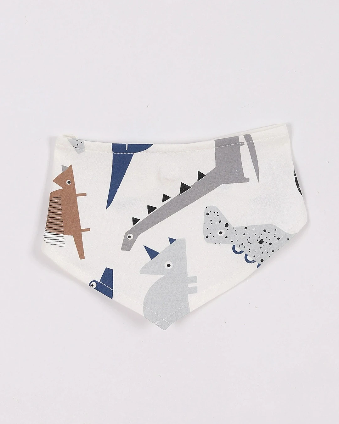 Erkek Bebek Dinozor Baskılı, Fularlı 3 Parça Mevsimlik 3-6-9-12-18 Ay Alt Üst Bebek Takımı R2231