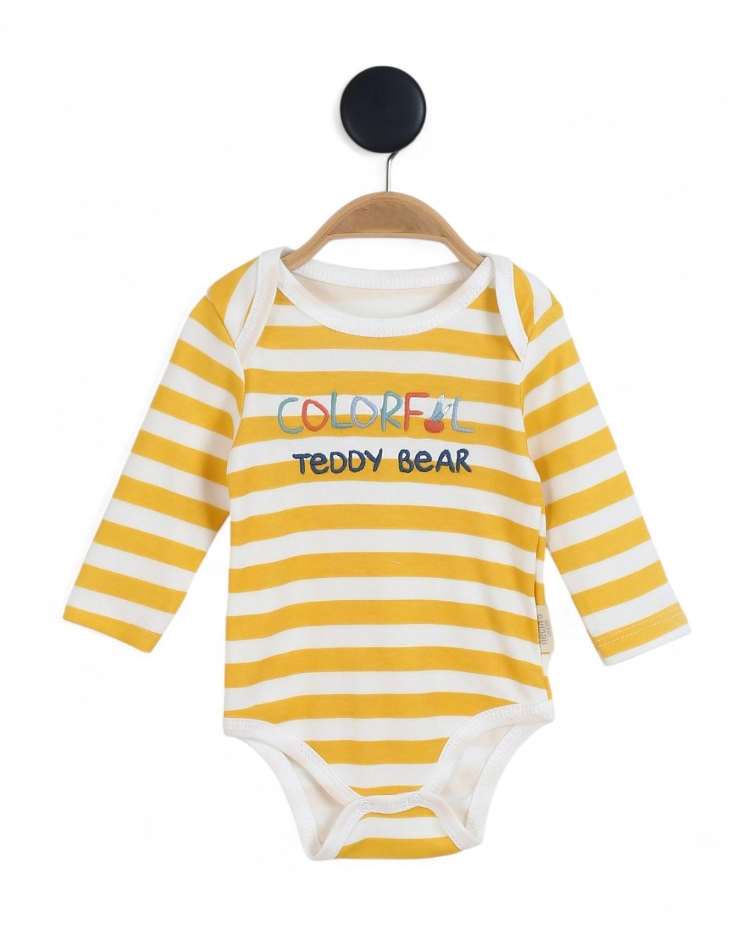 Erkek Bebek Ayıcık Nakışlı Ceketli, Çıtçılı Bodyli 3 Parça Şirin Alt Üst Takım R2098