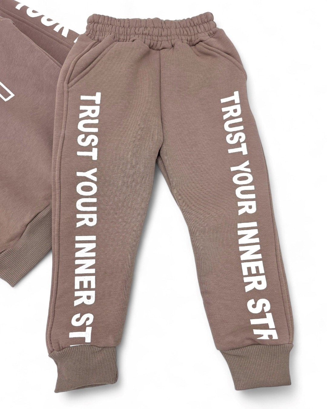 ERKEK ÇOCUK KIŞLIK 3 İP ŞARDONLU GET BASKILI BİSİKLET YAKALI EŞOFMAN TAKIMI, SWEATSHİRT VE PANTALON 