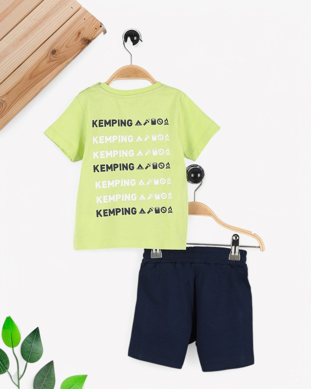 ERKEK BEBEK 3-9-12-18-24 AY SIRTI BASKILI YAZLIK ŞORTLU ALT ÜST TAKIM R1750