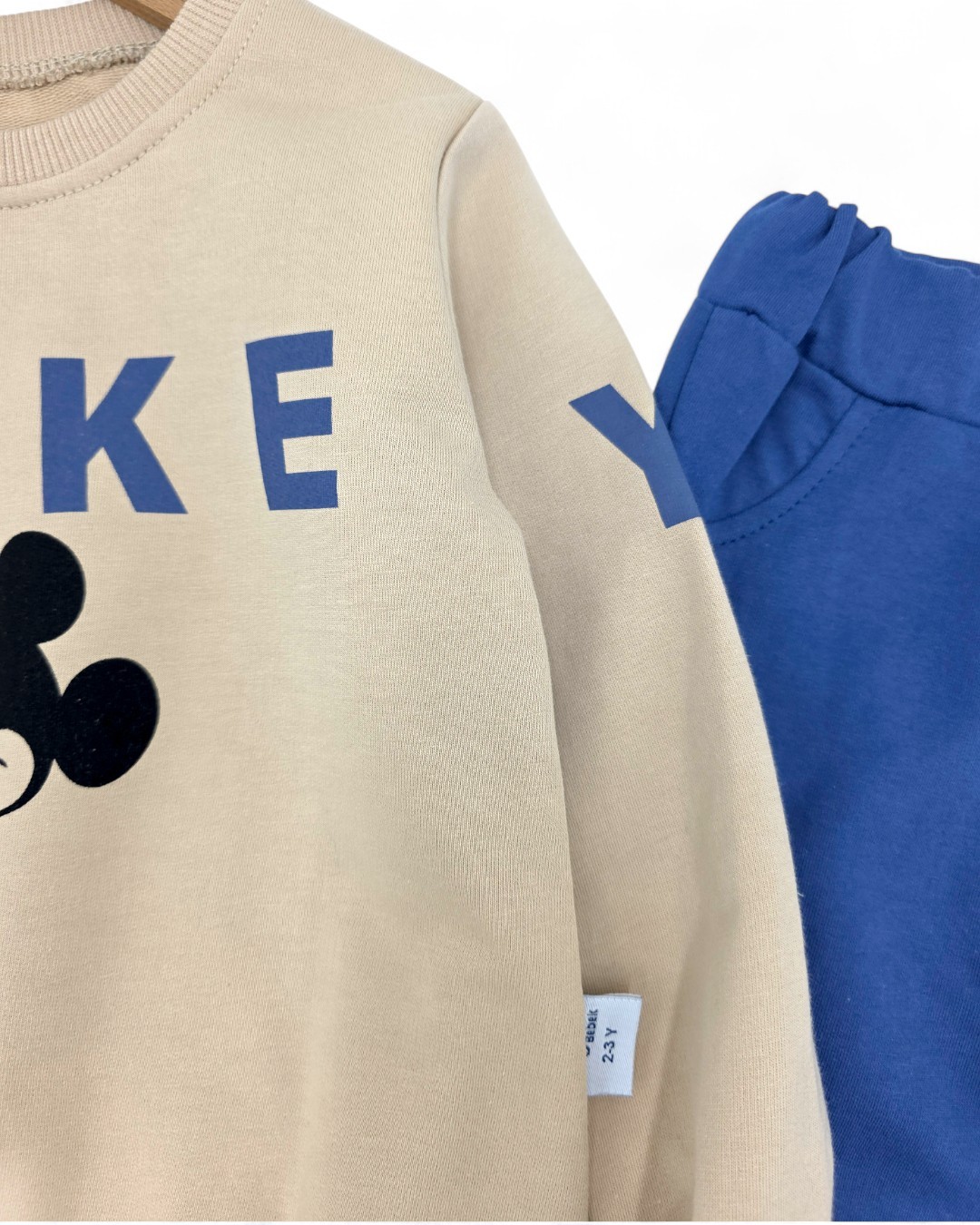 Erkek Çocuk Mevsimlik Mickey Baskılı 2-3-4-5-6 Yaş Bisiklet Yakalı Eşofman Kreş Takımı R585