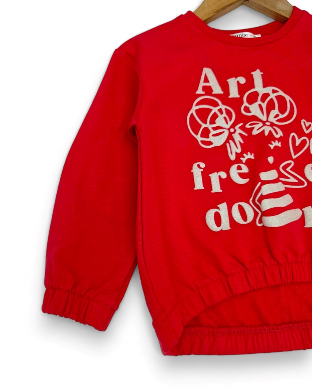 Kız Çocuk Kalp Baskılı Taytlı, Mevsimlik, 2-10 Yaş Sweatshirtlü Alt Üst Taytlı Takım R2318 