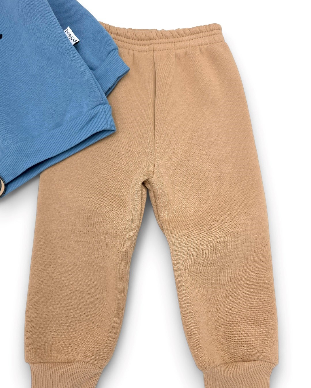 Erkek Bebek Yeleli Aslan Baskılı 6-9-12-18-24 Ay 3 İp Şardonlu Kışlık Alt Üst Takım R2311