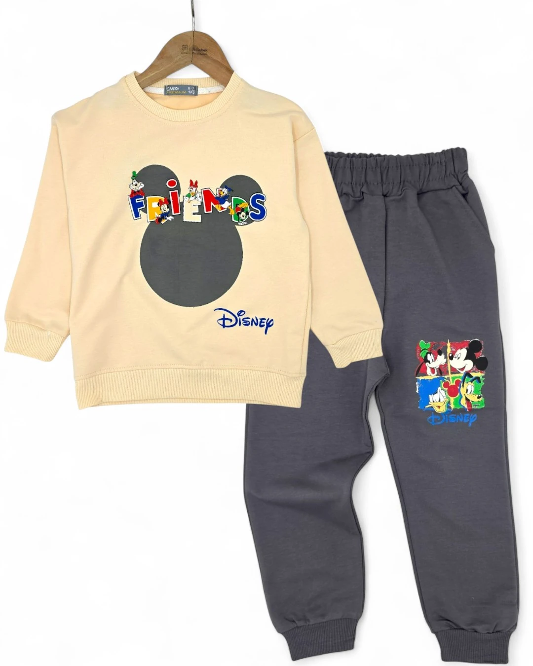 Erkek Çocuk Mevsimlik, Mickey Baskılı, Sırtı Baskılı,  4-11 Yaş Erkek Çocuk Eşofman Takımı R2261