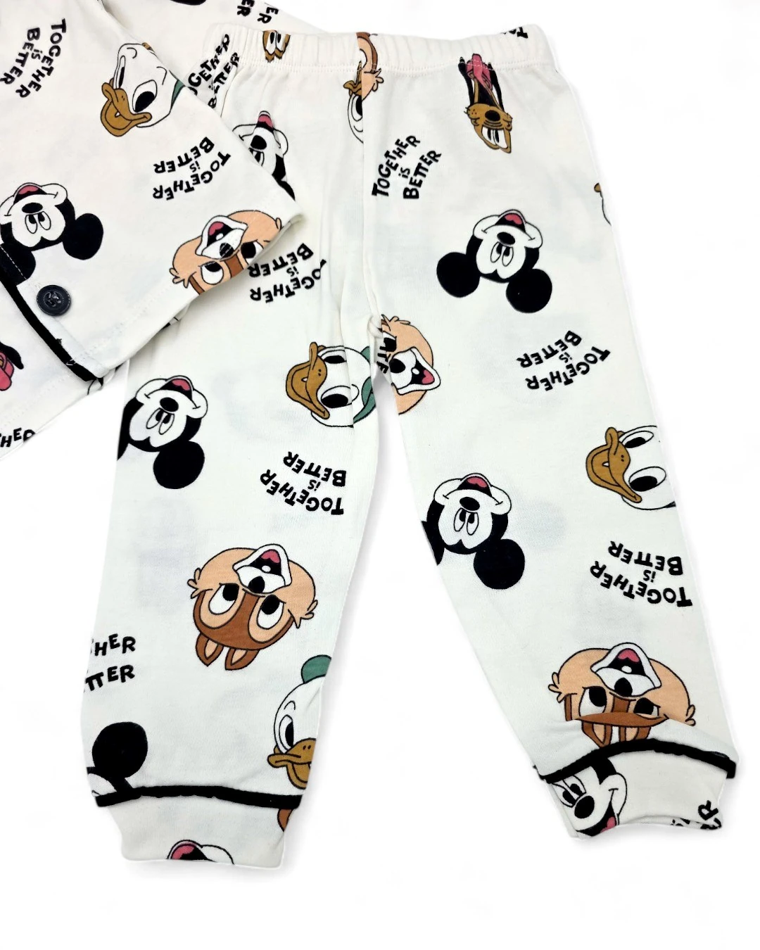 Erkek Çocuk Karışık Çizgi Film Karakteri Baskılı Kruvaze Yakalı Mevsimlik Gecelik Pijama Takımı R2178