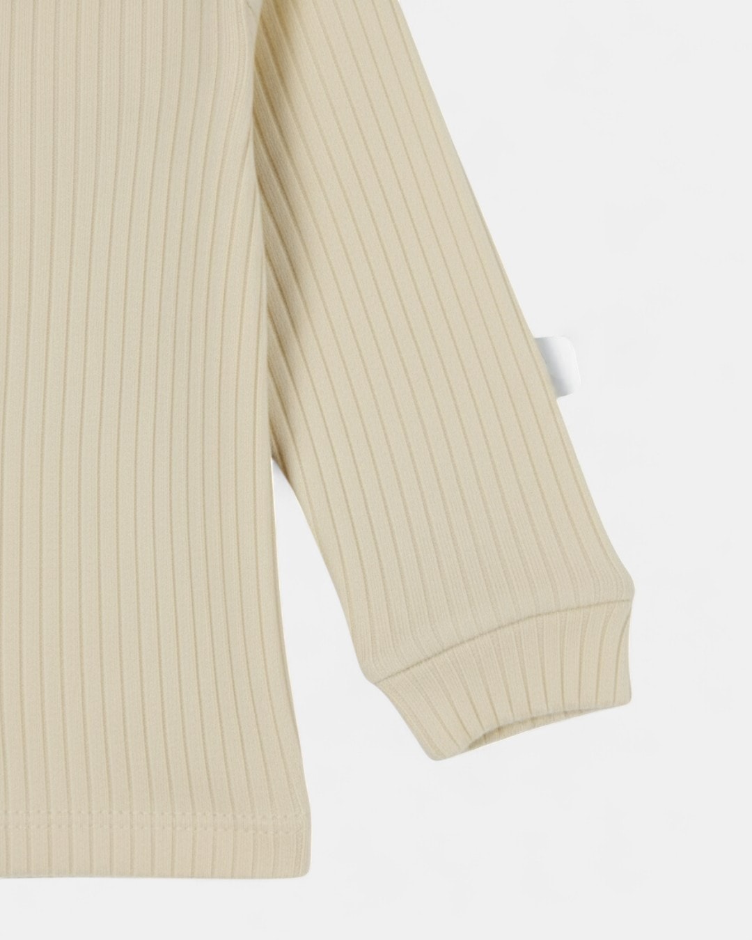 Krem Renk Kız ve Erkek Bebekler İçin Fitilli Çıtçıtlı Mevsimlik 3-6-9-12 Ay Pijama Takımı R1052