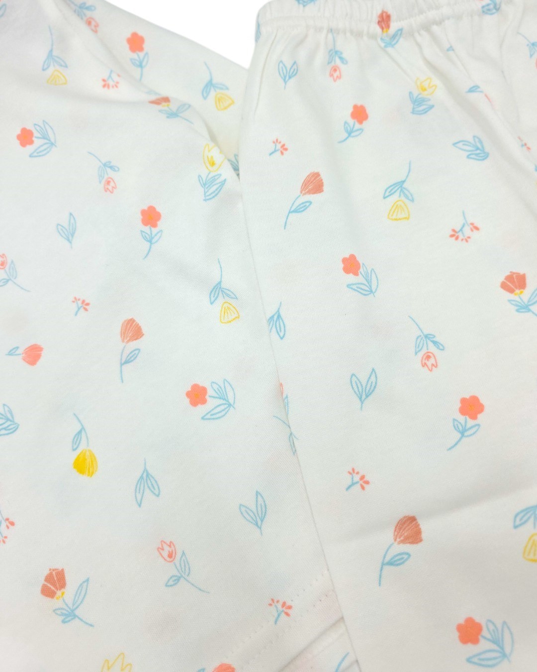Kız Bebek Mevsimlik Çiçek Baskılı 3-24 Ay Gecelik Pijama Takımı ,%100 Pamuk R2180