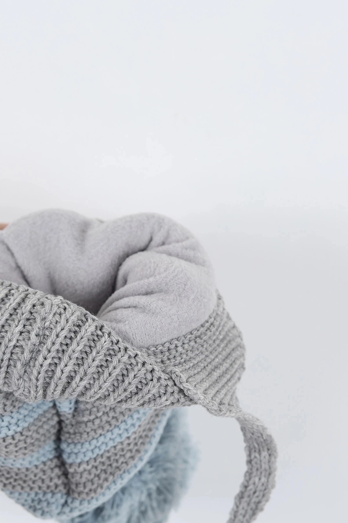 Erkek Bebek 0-18 Aylık İçi Polarlı Triko Bere / 0-18 Ay için Uygundur. BR21