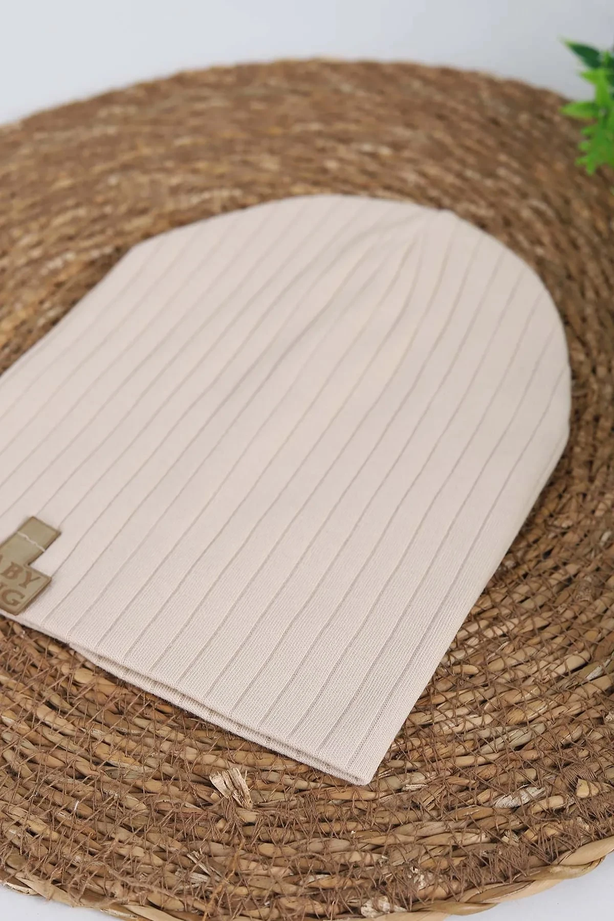 Erkek Bebek %100 Pamuklu Fitilli Penye Bere BR21