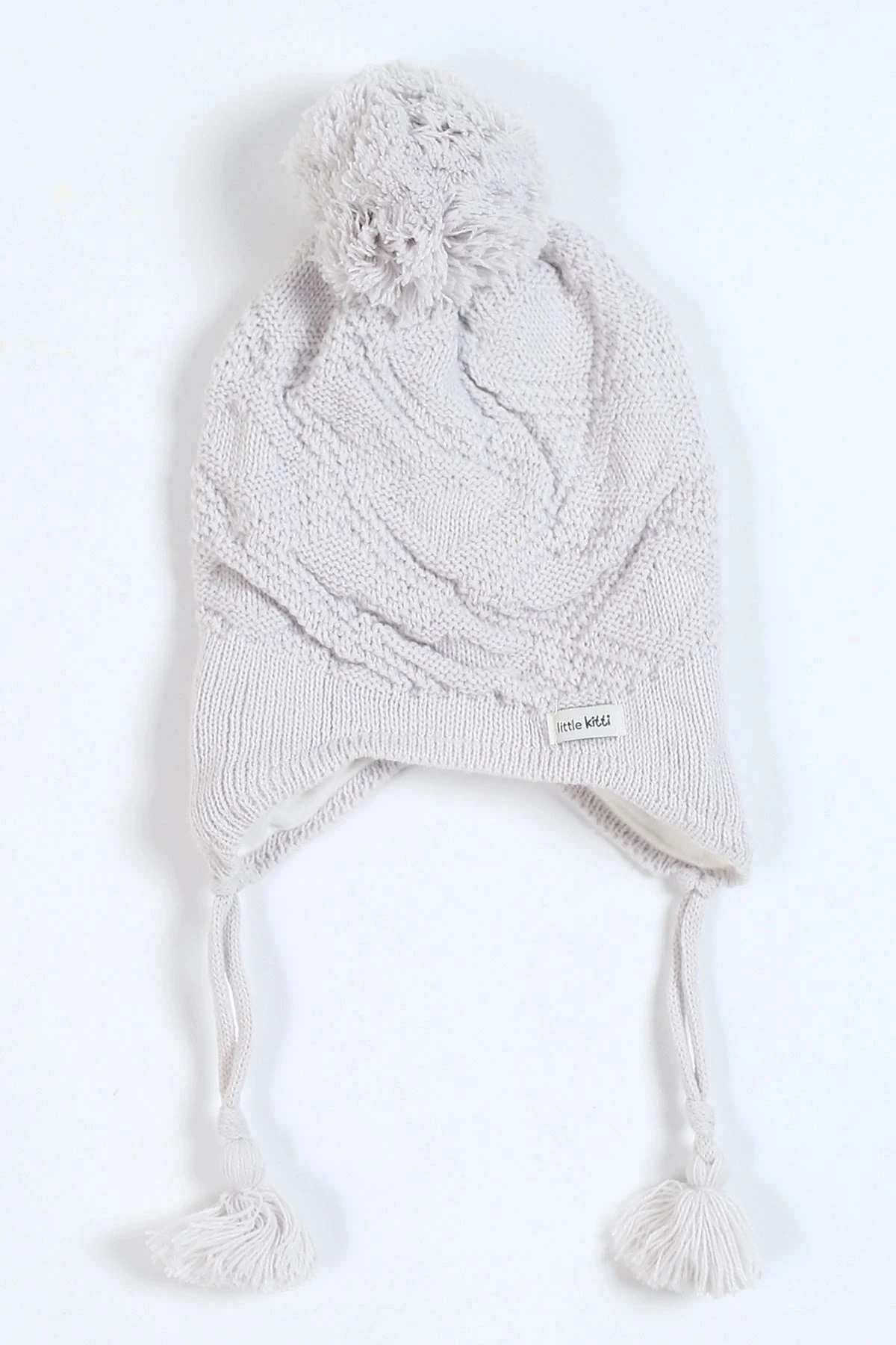 Erkek Çocuk 1-4 Yaş İçi Polarlı Triko Bebek Beresi  BR27 - GRİ