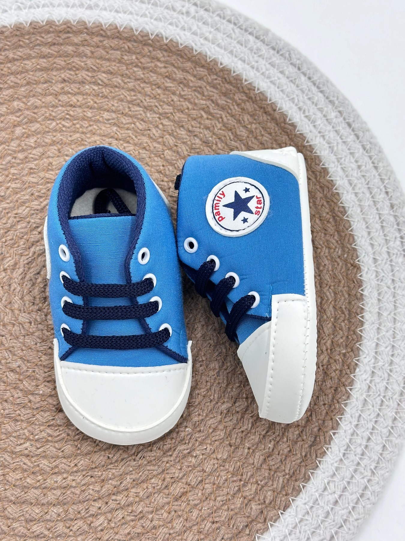 BEBEK ŞİRİN CONVERSE BEBEK PANDUF, EV AYAKKABISI 18-19 NUMARA  R1322 - SAKS