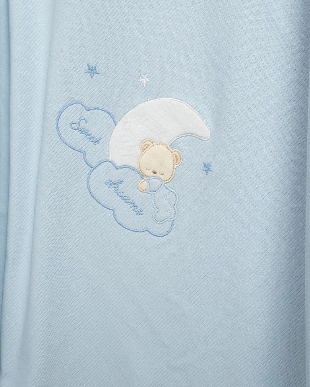 Erkek Bebek Mavi Hilal Nakışlı, 10 Parçalı Hastane Çıkışı Zıbın Seti HC51