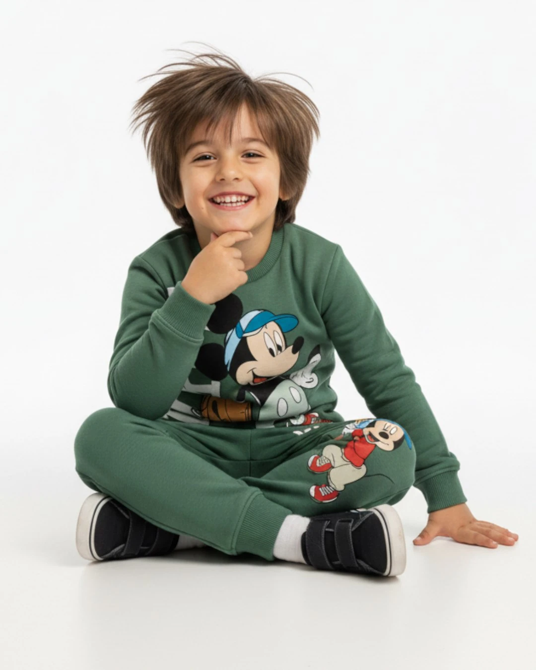 MİCKEY Baskılı Erkek Çocuk Mevsimlik İnce Eşofman Takımı l İnterlok Kumaş %100 Pamuklu l 6-10 Yaş l  R2336