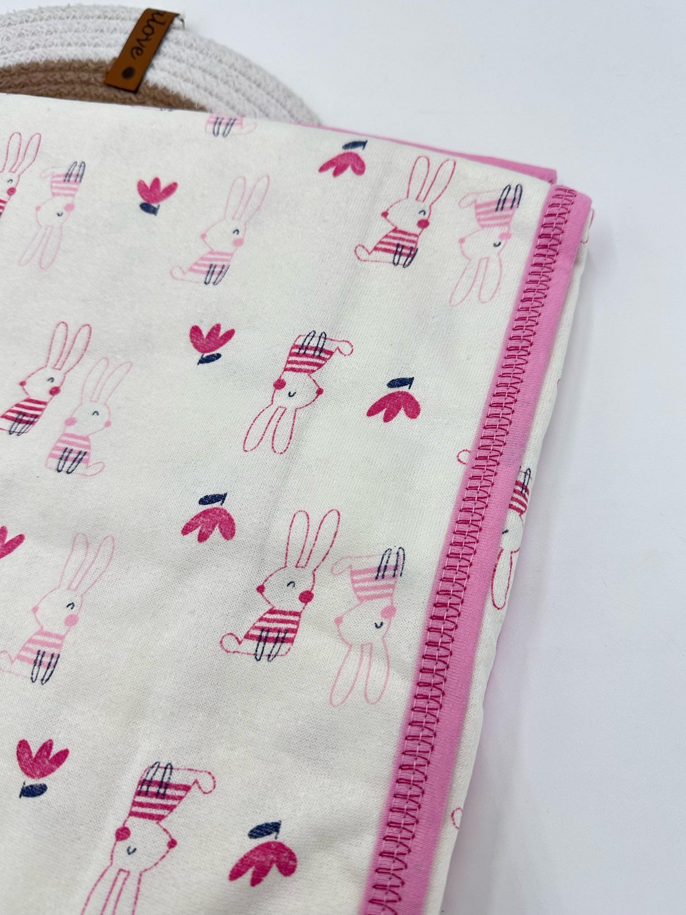 KIZ BEBEK EMPRİME BASKILI ÇİFT KAT PENYE BATTANİYE 100X100 R1562
