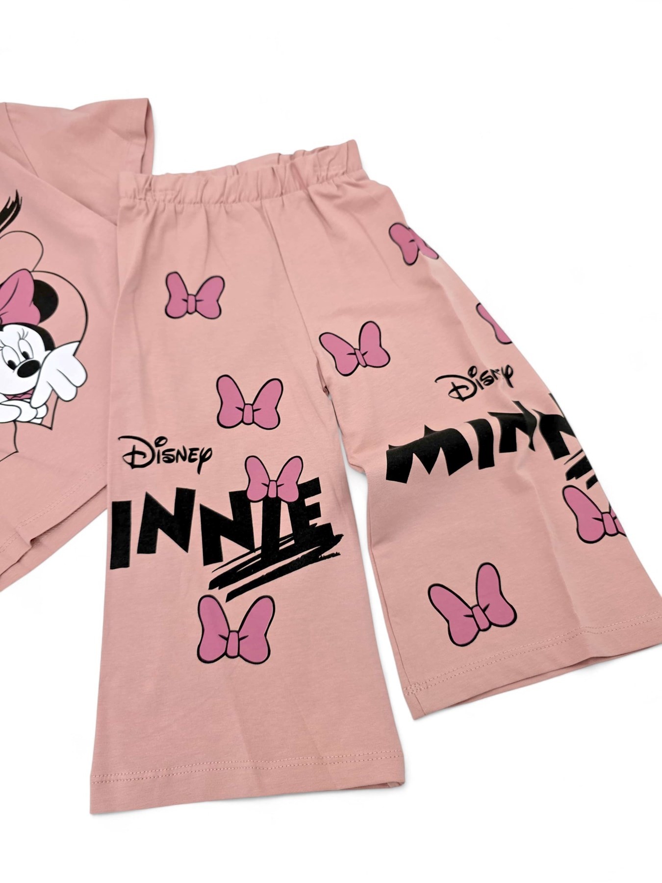 KIZ ÇOCUK Minnie Mouse BASKILI GENİŞ PAÇA KAPRİLİ 4-5-6-7-8 YAŞ ALT ÜST TAKIM R1918