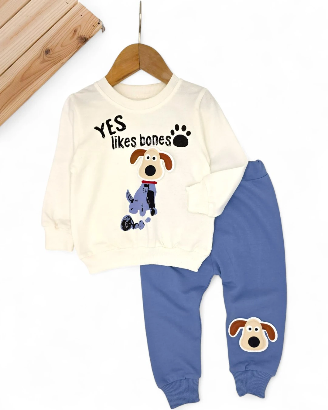 Sevimli Köpek Figürlü 3-6-9-12-18 Ay Mevsimlik Bebek Takımı R2238