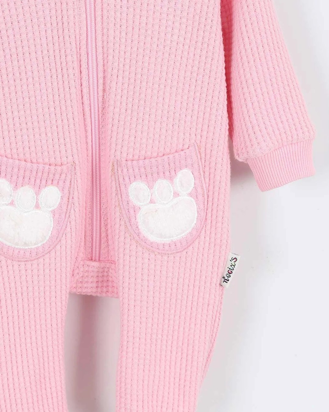 Kız Bebek Sydney Kumaş Kulak Detaylı Orta Kalınlıkta Fermuarlı Kışlık Tulum 6-9-12-18 Ay R1325