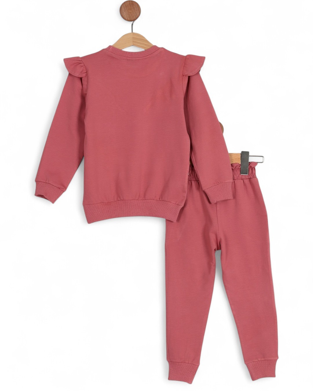 Kız Çocuk Çiçek Baskılı 6-7-8-9-10 Yaş Alt Üst Eşofman Takımı / Eşofman Altlı ve Sweatshirt R2142