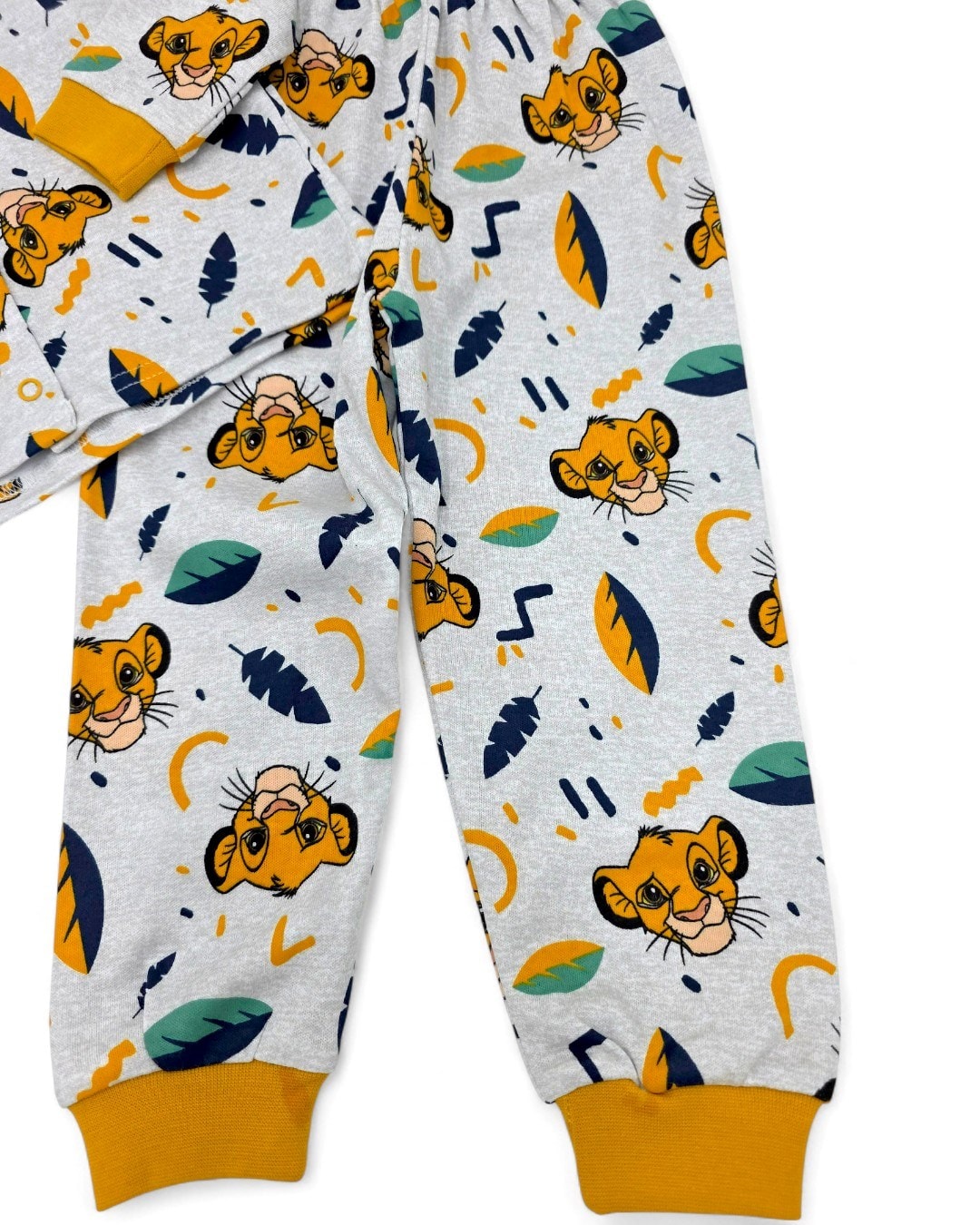 Erkek Bebek Aslan Kral Baskılı Mevsimlik %100 Pamuklu Çıtçıtlı Gecelik Pijama Takımı R2252