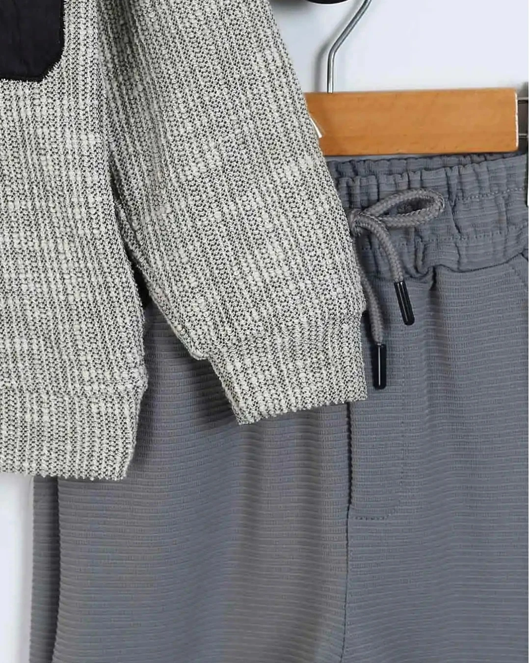 Erkek Çocuk Mevsimlik 4-11 Yaş Gömlek  Yakalı 2'li Alt Üst Şık Takım R1611