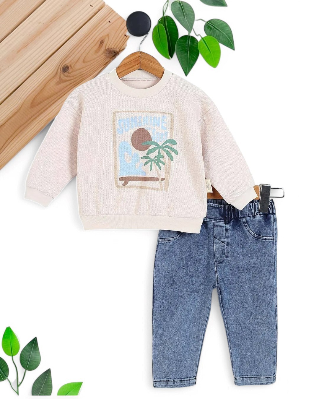 ERKEK ÇOCUK KOT PANTALONLU YELEKLİ MEVSİMLİK 1- 1 BUÇUK 2 YAŞ ŞIK BAYRAMLIK TAKIM R1600