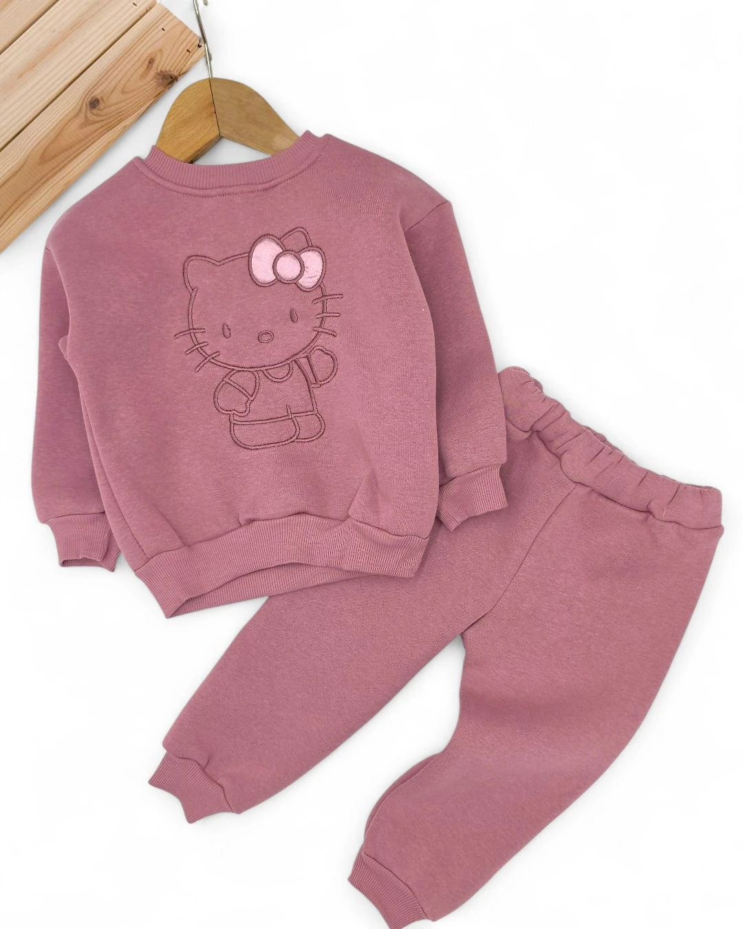 Kız Çocuk Kışlık Kalın 3 İp Şardonlu 2-3-4-5 Yaş Alt Üst Eşofman Takımı l DAR KALIPTIR. R2361