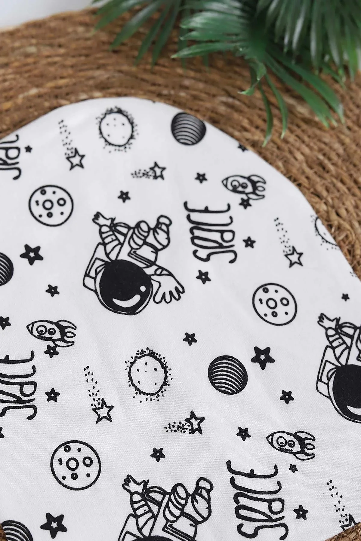 Space Baskılı Penye Kumaş Çocuk Beresi 1-3 Yaş BR36